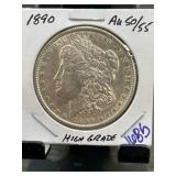 1890 Morgan Silver Dollar in High Grade