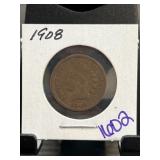 1908 Indian Head One Cent Coin