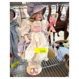 Porcelain Little Bo Peep Doll With Staff