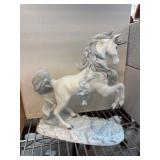 Porcelain Yuletide Majesty Unicorn Figurine