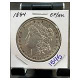 1884 Morgan Silver Dollar EF/AU Condition