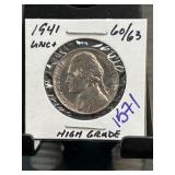 1941 Jefferson Nickel in High Grade Condition