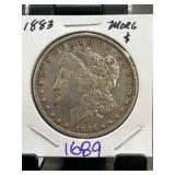 1883 Morgan Silver Dollar Coin