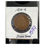 1915-S Lincoln Wheat Cent in Holder