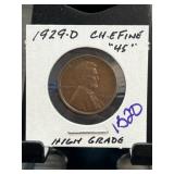 1929-D Lincoln Wheat Cent, Choice Fine