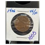 1906 Indian Head One-Cent Coin