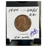 1944 Lincoln Wheat Cent Graded 64/65 RB