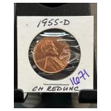 1955-D Lincoln Wheat Cent in Holder