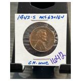 1947-S Lincoln Cent in CH. UNC Condition