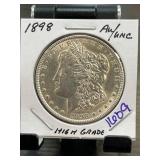 1898 Morgan Silver Dollar AU/UNC