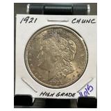 1921 Morgan Silver Dollar, High Grade