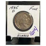 1935-D Buffalo Nickel in Fine Condition