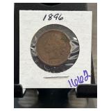1896 Indian Head Cent in Protective Holder