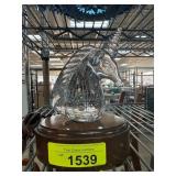 Crystal Unicorn Figure on Wooden Base