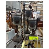 Rustic Metal and Glass Candle Holders