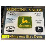 John Deere Licensed Metal Sign with Logos