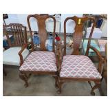 2pc Century Furniture Wooden Armchairs