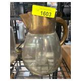 Glass and Metal Pitcher with Lid