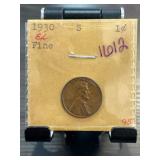 1930-S Lincoln Wheat Cent in Fine Condition