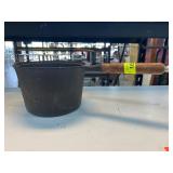 Cast Iron Saucepan with Wooden Handle