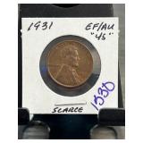 1931 Lincoln Wheat Cent EF/AU