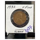 1932 Lincoln Wheat Cent in Very Fine Condition