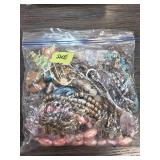 Costume Jewelry in Ziploc Bag