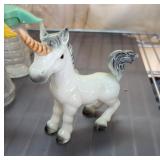 Goebel Porcelain Unicorn Figurine With Metallic Ac