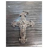 Sterling Silver and Marcasite Cross Pendant