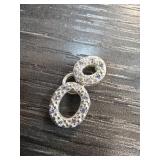 Sterling Silver Layered Oval Earrings