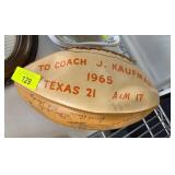 1965 Texas vs A&M Signed Football by Players and C