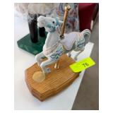 Santa Nutcracker and Carousel Horse Figurine