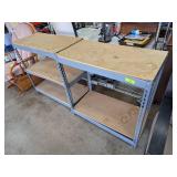 Durable Two-Section Metal Shelving Units