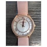 Michael Kors Pink Leather Strap Watch