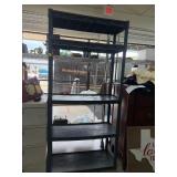 Black Plastic Five-Shelf Storage Unit