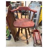 Counter Height Wooden Bar Stool