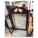 Wood-Framed Tri-Fold Wall Mirror