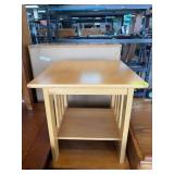 Wooden Side Table with Shelf