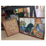 Framed Signs Including Puzzle Art