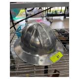 Vintage Aluminum Hard Hat with Interior Suspension