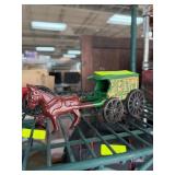 Cast Iron Horse-Drawn Royal Mail Wagon