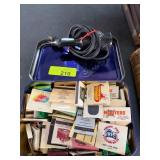 Tin Box With Vintage Matchbook Collection