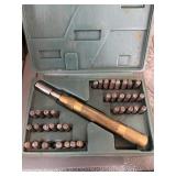 Metal Punch Set with Letter and Number Stamps