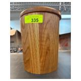 Vermillion Wooden Ice Bucket With Lid