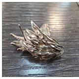 Sterling Silver Leaf-Shaped Earrings