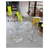 Clear Glass Mugs with Handles