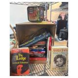 Books and NFL Tin With Cards