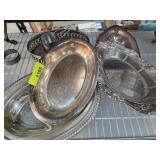 Silver-Plated Oval Serving Trays