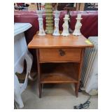 Wooden Side Table with Single Drawer