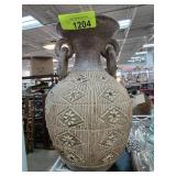 Ornate Ceramic Vase With Floral Detailing